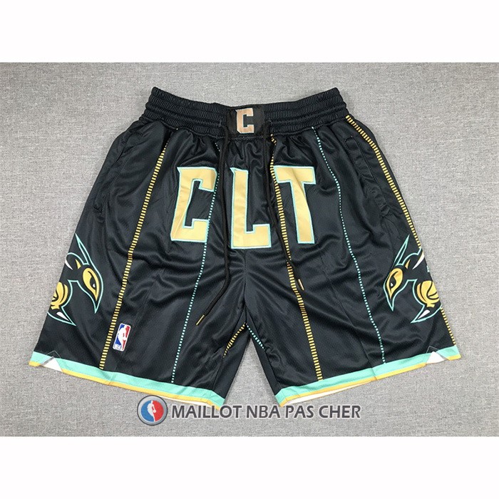 Short Charlotte Hornets Ville Just Don 2022-23 Noir